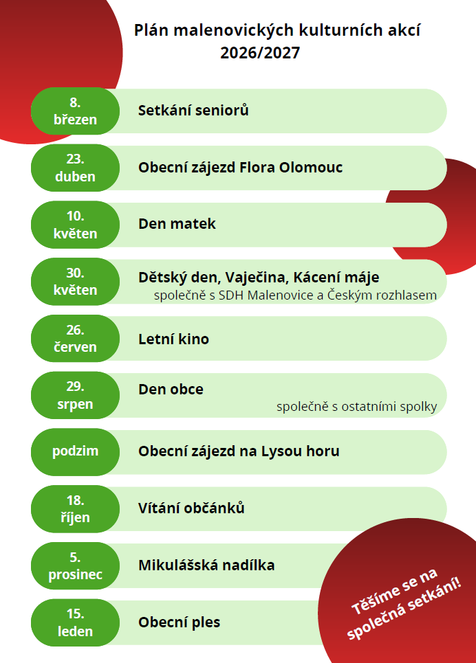 Přehled akcí 2026-27